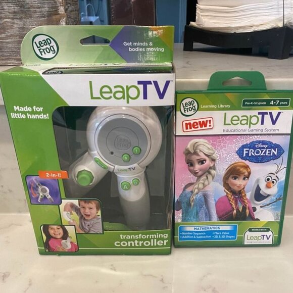 LEAP TV TRANSFORMING CONTROLLER & DISNEY FROZEN MATHEMATICS NEW IN BOX - Picture 1 of 2